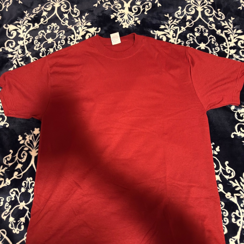 Men's Red Crewneck Dress Shirt